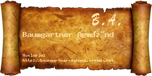 Baumgartner Agmánd névjegykártya